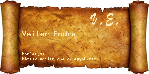 Veiler Endre névjegykártya